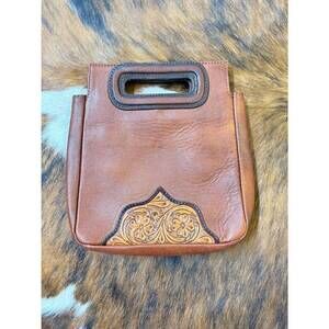 NEW WESTERN LINENS women's high desert handle crossbody bag in brown